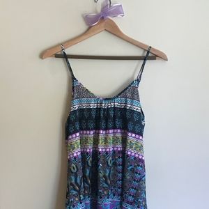 Flowy multicolor mid length dress